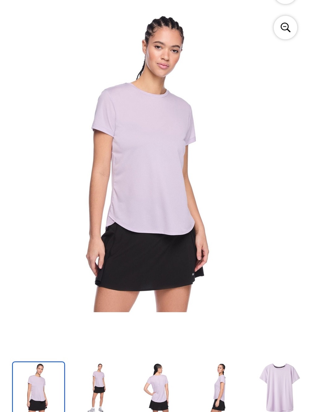 Athletic Works Size L Women’s Lavender Short-Sleeve Crewneck Top